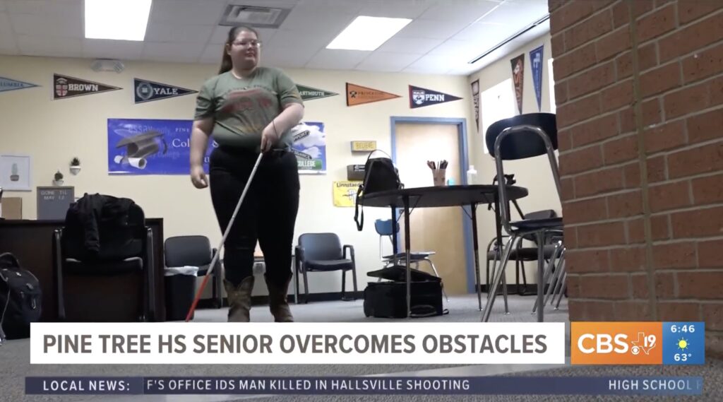 Legally blind Pine Tree senior overcomes odds ahead of graduation