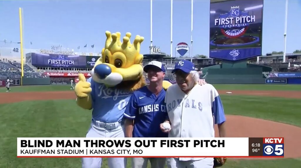 Blind KC man defies odds at Royals’ Labor Day game