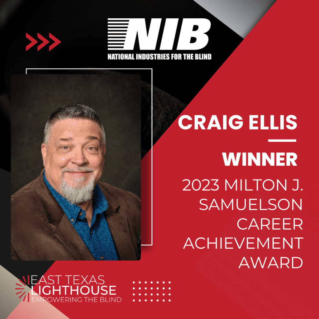East Texas Lighthouse for the Blind employee receives national award for his advocacy, work to help visually impaired people